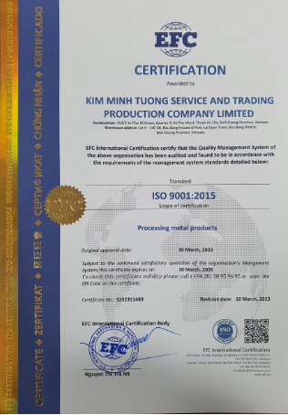 ISO 9001 证书